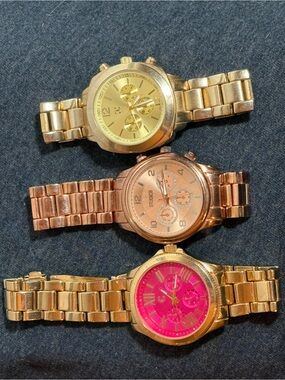 Three stylish women’s watches. All three are striking and unique.